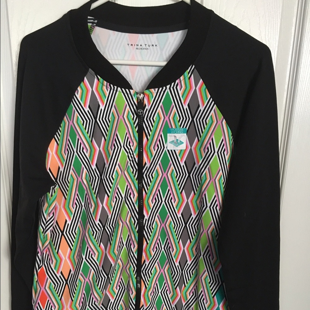 Trina Turk Recreation Multi color geo print jacket